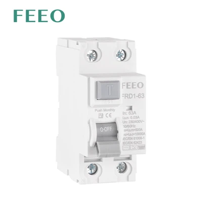 מפסק זרם שיורי 63A 2P RCCB RCD 10KA